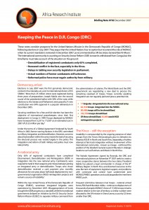 MONUC, DRC, Congo, peace, peace keeping